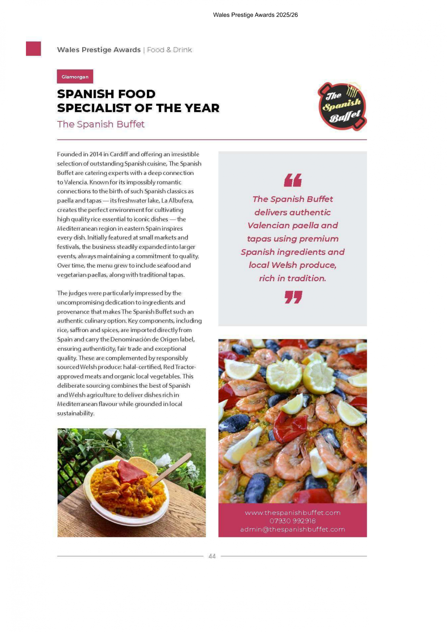 Wales Prestige Award 25-26